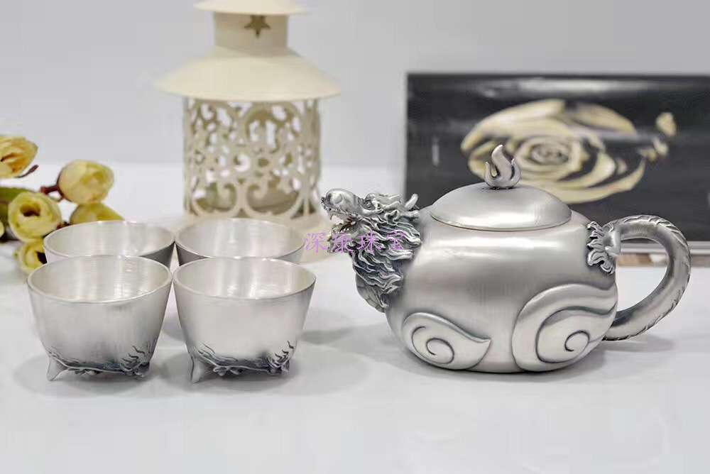 仿古浮雕银龙茶具重450克 (2).JPG